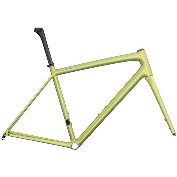 S-Works Aethos Frameset | Satin Silver Dust - Team Yellow